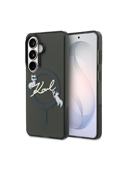 Karl Lagerfeld Karl Lagerfeld IML Choupette Karl Script Logo Magnetický Zadný Kryt pre Samsung Galaxy S26 Black