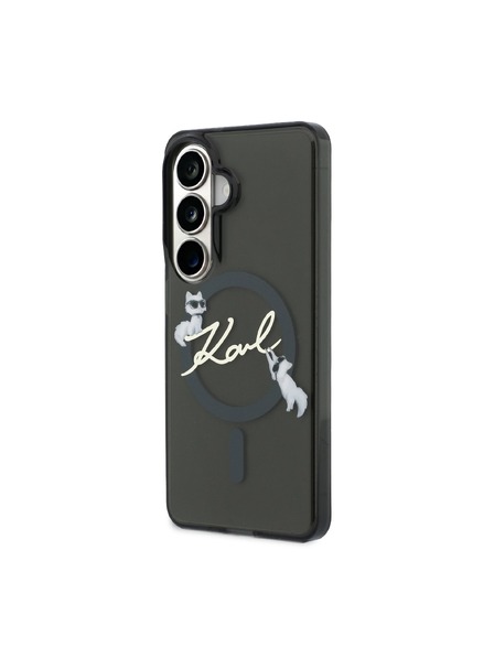 Karl Lagerfeld Karl Lagerfeld IML Choupette Karl Script Logo Magnetický Zadný Kryt pre Samsung Galaxy S26 Black
