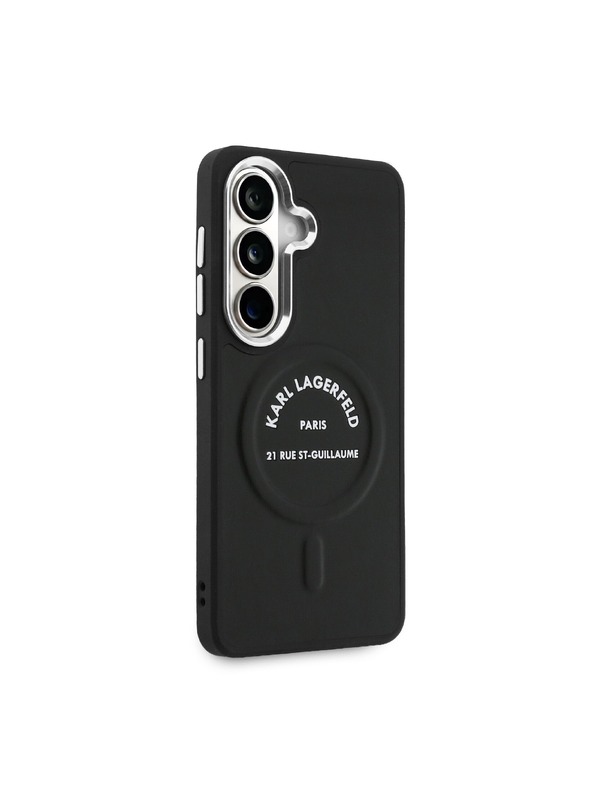 Karl Lagerfeld Karl Lagerfeld PU RSG Logo Magnetický Zadný Kryt pre Samsung Galaxy S26 Black