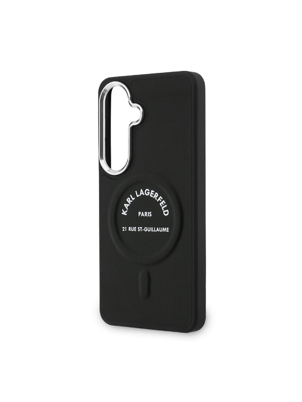 Karl Lagerfeld Karl Lagerfeld PU RSG Logo Magnetický Zadný Kryt pre Samsung Galaxy S26 Black