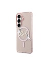 Karl Lagerfeld Karl Lagerfeld IML Choupette Karl Script Logo Magnetický Zadný Kryt pre Samsung Galaxy S26 Pink