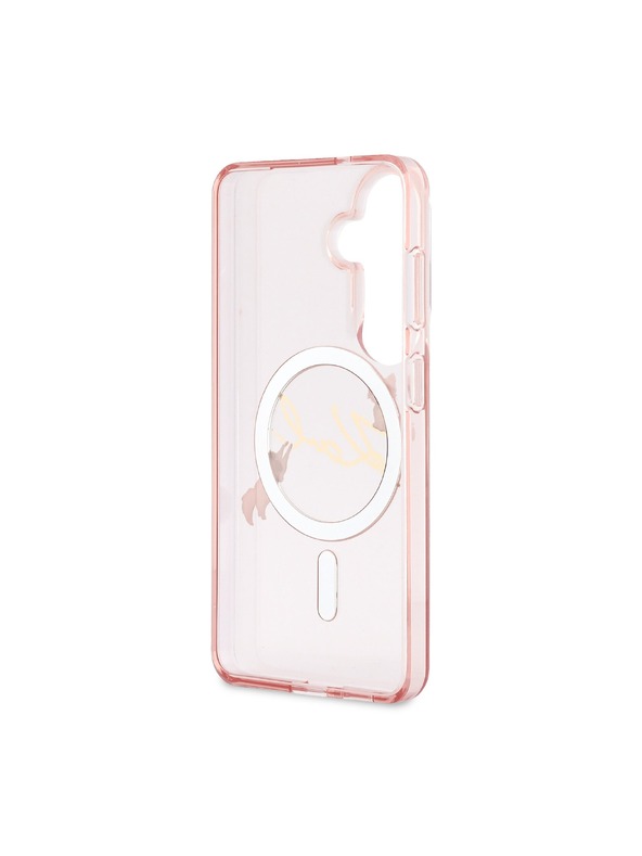 Karl Lagerfeld Karl Lagerfeld IML Choupette Karl Script Logo Magnetický Zadný Kryt pre Samsung Galaxy S26 Pink