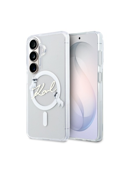 Karl Lagerfeld Karl Lagerfeld IML Choupette Karl Script Logo Magnetický Zadný Kryt pre Samsung Galaxy S26 Transparent