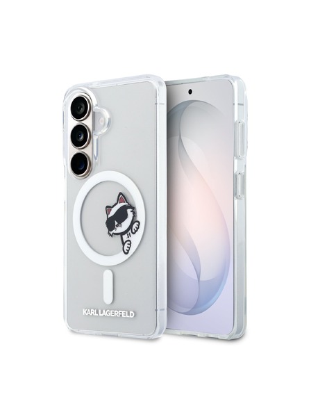 Karl Lagerfeld Karl Lagerfeld IML Choupette Peekaboo Logo Magnetický Zadný Kryt pre Samsung Galaxy S26 Transparent