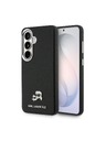 Karl Lagerfeld Karl Lagerfeld Grained PU Leather K&CH Heads Magnetický Zadný Kryt pre Samsung Galaxy S26 Black