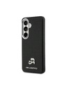 Karl Lagerfeld Karl Lagerfeld Grained PU Leather K&CH Heads Magnetický Zadný Kryt pre Samsung Galaxy S26 Black