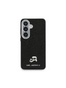 Karl Lagerfeld Karl Lagerfeld Grained PU Leather K&CH Heads Magnetický Zadný Kryt pre Samsung Galaxy S26 Black
