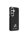 Karl Lagerfeld Karl Lagerfeld Grained PU Leather K&CH Heads Magnetický Zadný Kryt pre Samsung Galaxy S26 Black