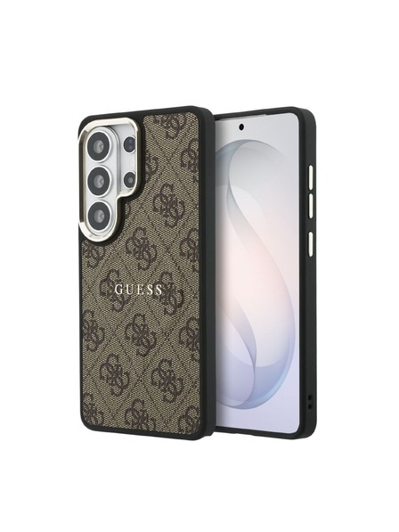 Guess Guess PU Leather 4G Gold Frame Magnetický Zadný Kryt pre Samsung Galaxy S26 Ultra Brown