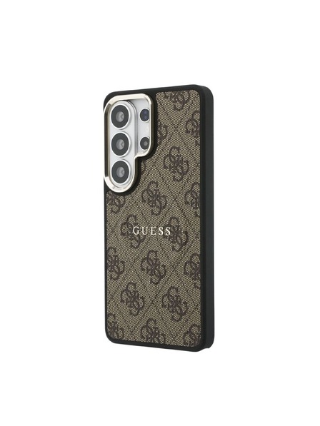 Guess Guess PU Leather 4G Gold Frame Magnetický Zadný Kryt pre Samsung Galaxy S26 Ultra Brown