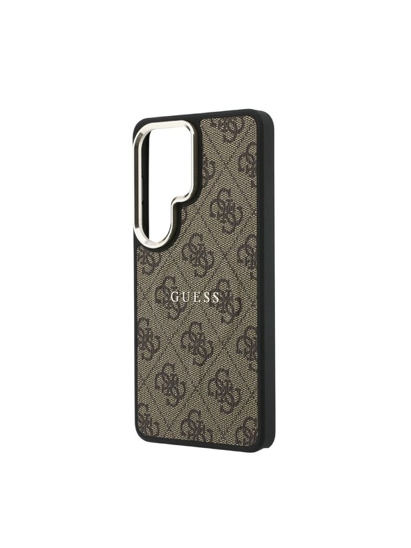 Guess Guess PU Leather 4G Gold Frame Magnetický Zadný Kryt pre Samsung Galaxy S26 Ultra Brown