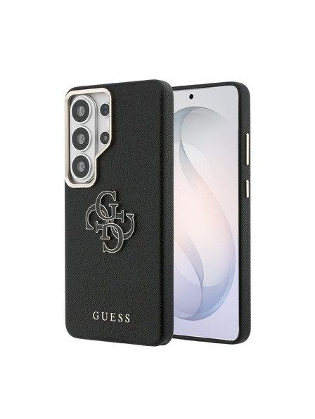 Guess Guess PU Grained 4G Resin Metal Logo Zadný Kryt pre Samsung Galaxy S26 Ultra Black