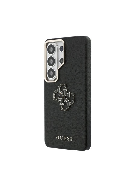 Guess Guess PU Grained 4G Resin Metal Logo Zadný Kryt pre Samsung Galaxy S26 Ultra Black