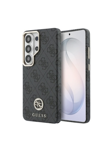 Guess Guess PU Leather 4G Strass Logo Gold Frame Magnetický Zadný Kryt pre Samsung Galaxy S26 Ultra Black