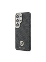 Guess Guess PU Leather 4G Strass Logo Gold Frame Magnetický Zadný Kryt pre Samsung Galaxy S26 Ultra Black