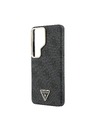 Guess Guess PU Leather 4G Strass Triangle Logo Gold Frame Magnetický Zadný Kryt pre Samsung Galaxy S26 Ultra Black
