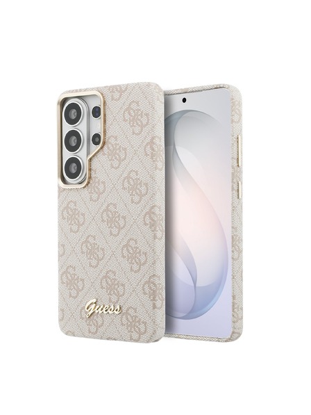 Guess Guess PU 4G Script Metal Logo Magnetický Zadný Kryt pre Samsung Galaxy S26 Ultra Pink