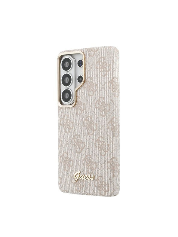 Guess Guess PU 4G Script Metal Logo Magnetický Zadný Kryt pre Samsung Galaxy S26 Ultra Pink