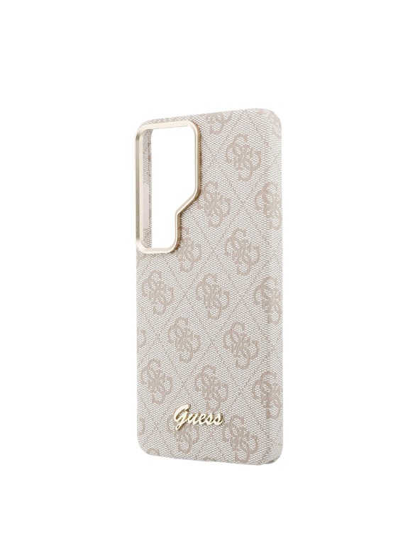 Guess Guess PU 4G Script Metal Logo Magnetický Zadný Kryt pre Samsung Galaxy S26 Ultra Pink