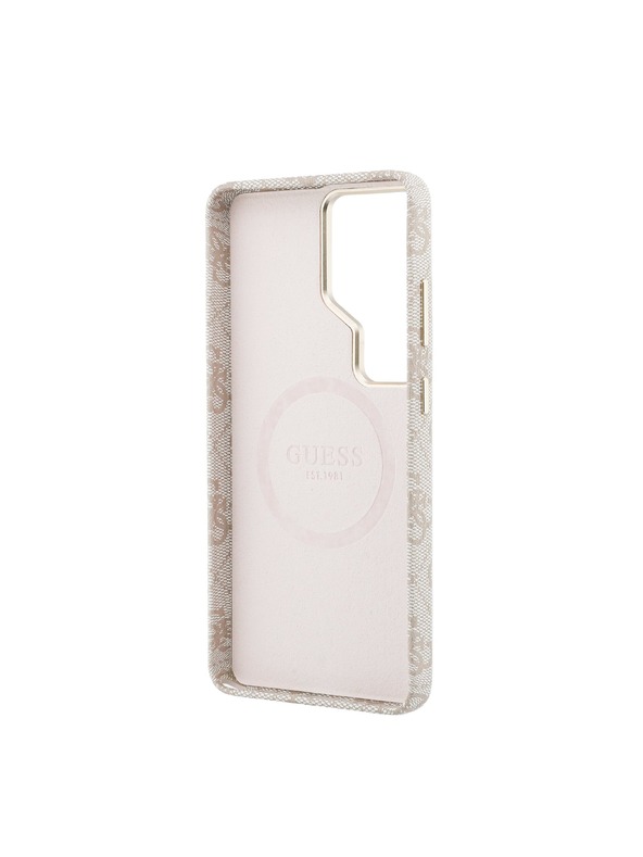 Guess Guess PU 4G Script Metal Logo Magnetický Zadný Kryt pre Samsung Galaxy S26 Ultra Pink