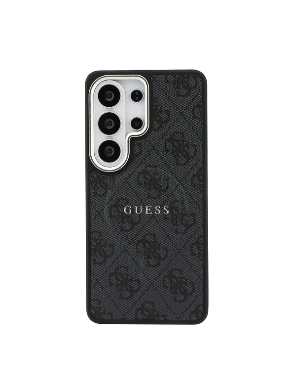 Guess Guess PU Leather 4G Gold Frame Magnetický Zadný Kryt pre Samsung Galaxy S26 Ultra Black