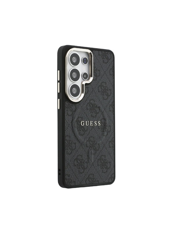 Guess Guess PU Leather 4G Gold Frame Magnetický Zadný Kryt pre Samsung Galaxy S26 Ultra Black