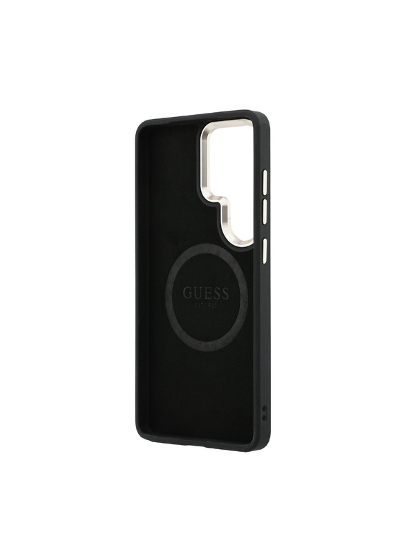 Guess Guess PU Leather 4G Gold Frame Magnetický Zadný Kryt pre Samsung Galaxy S26 Ultra Black