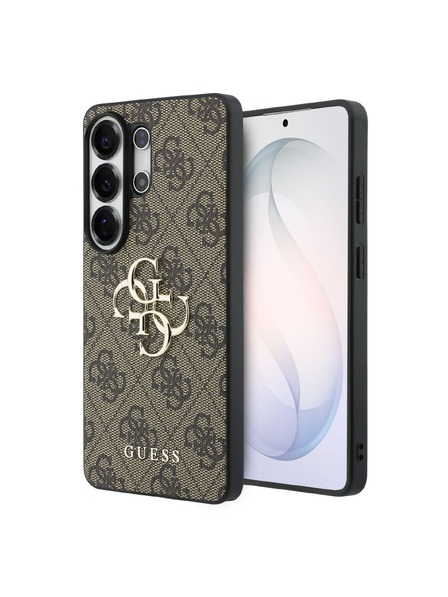 Guess Guess PU 4G Metal Logo Zadný Kryt pre Samsung Galaxy S26 Ultra Brown
