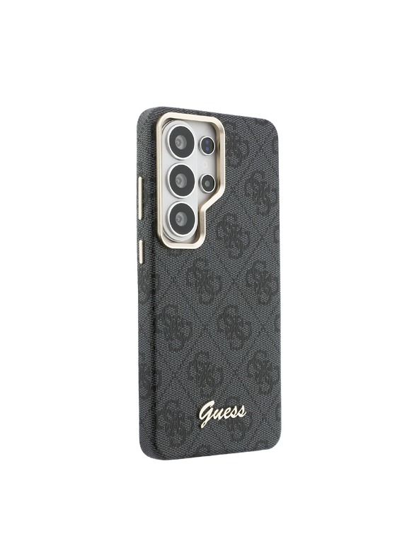 Guess Guess PU 4G Script Metal Logo Magnetický Zadný Kryt pre Samsung Galaxy S26 Ultra Black