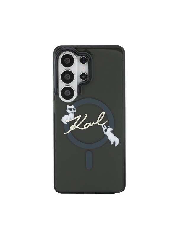 Karl Lagerfeld Karl Lagerfeld IML Choupette Karl Script Logo Magnetický Zadný Kryt pre Samsung Galaxy S26 Ultra Black