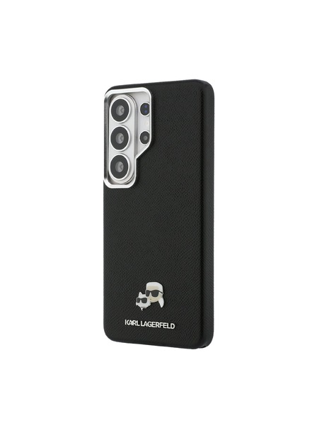 Karl Lagerfeld Karl Lagerfeld Grained PU Leather K&CH Heads Magnetic Zadný kryt pre Samsung Galaxy S26 Ultra Black
