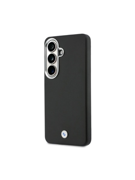 BMW BMW Signature PU Leather Metal Logo Magnetic Zadný kryt pre Samsung Galaxy S26+ Black