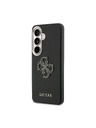 Guess Guess PU Grained 4G Resin Metal Logo Zadný kryt pre Samsung Galaxy S26+ Black