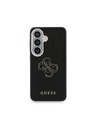 Guess Guess PU Grained 4G Resin Metal Logo Zadný kryt pre Samsung Galaxy S26+ Black