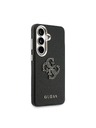 Guess Guess PU Grained 4G Resin Metal Logo Zadný kryt pre Samsung Galaxy S26+ Black