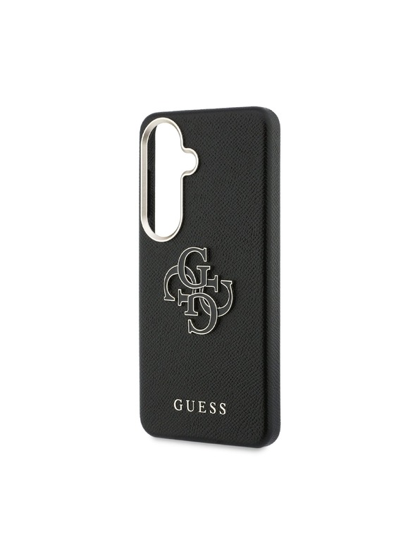 Guess Guess PU Grained 4G Resin Metal Logo Zadný kryt pre Samsung Galaxy S26+ Black