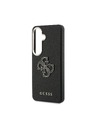 Guess Guess PU Grained 4G Resin Metal Logo Zadný kryt pre Samsung Galaxy S26+ Black