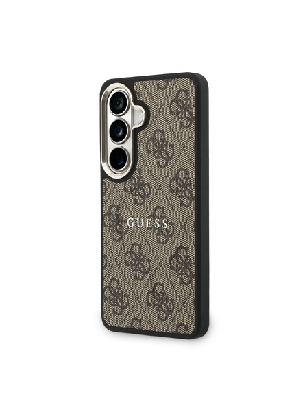 Guess Guess PU Leather 4G Gold Frame Magnetic Zadný kryt pre Samsung Galaxy S26+ Brown