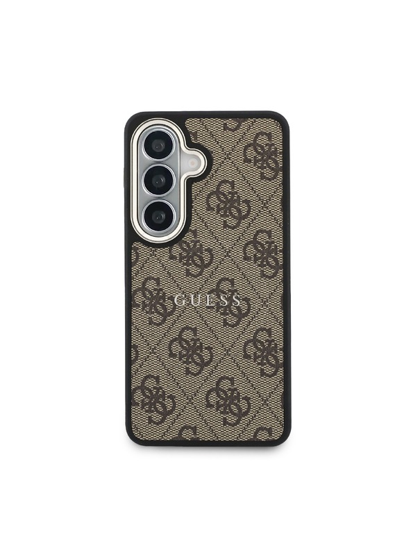 Guess Guess PU Leather 4G Gold Frame Magnetic Zadný kryt pre Samsung Galaxy S26+ Brown