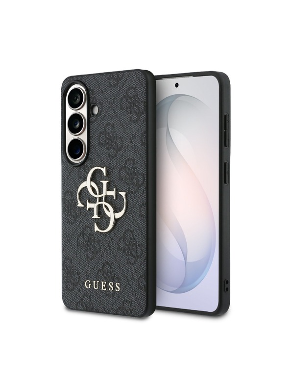 Guess Guess PU 4G Metal Logo Zadný kryt pre Samsung Galaxy S26+ Grey