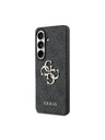 Guess Guess PU 4G Metal Logo Zadný kryt pre Samsung Galaxy S26+ Grey