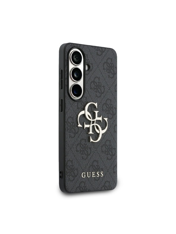 Guess Guess PU 4G Metal Logo Zadný kryt pre Samsung Galaxy S26+ Grey