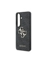 Guess Guess PU 4G Metal Logo Zadný kryt pre Samsung Galaxy S26+ Grey