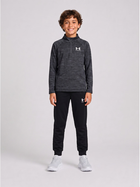 Under Armour Chlapčenský set Under Armour UA TWIST 1/4 ZIP TECH SET-GRY