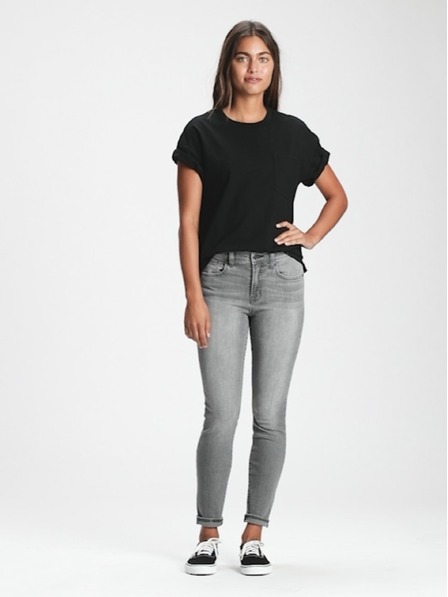 GAP Džínsy Mid Rise True Skinny GAP