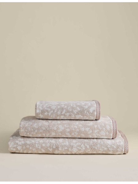 Marks & Spencer Uterák z čistej bavlny s leopardím potlačou Marks & Spencer smotanová