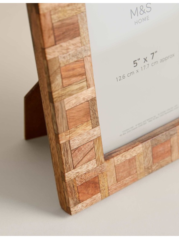 Marks & Spencer Fotorámček Marquetry, 5 × 7 palcov Marks & Spencer béžová