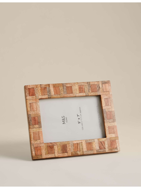 Marks & Spencer Fotorámček Marquetry, 5 × 7 palcov Marks & Spencer béžová