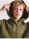 Marks & Spencer Marks & Spencer zelená mikina s kapucňou so zapínaním na zips a vysokým obsahom bavlny (6-16 rokov)