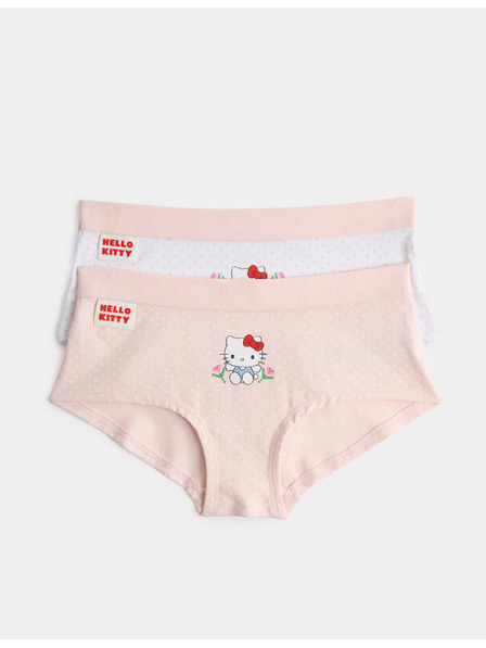 Marks & Spencer Šortky Hello Kitty™ s vysokým podielom bavlny, 2 ks (5–16 rokov) Marks & Spencer ružová